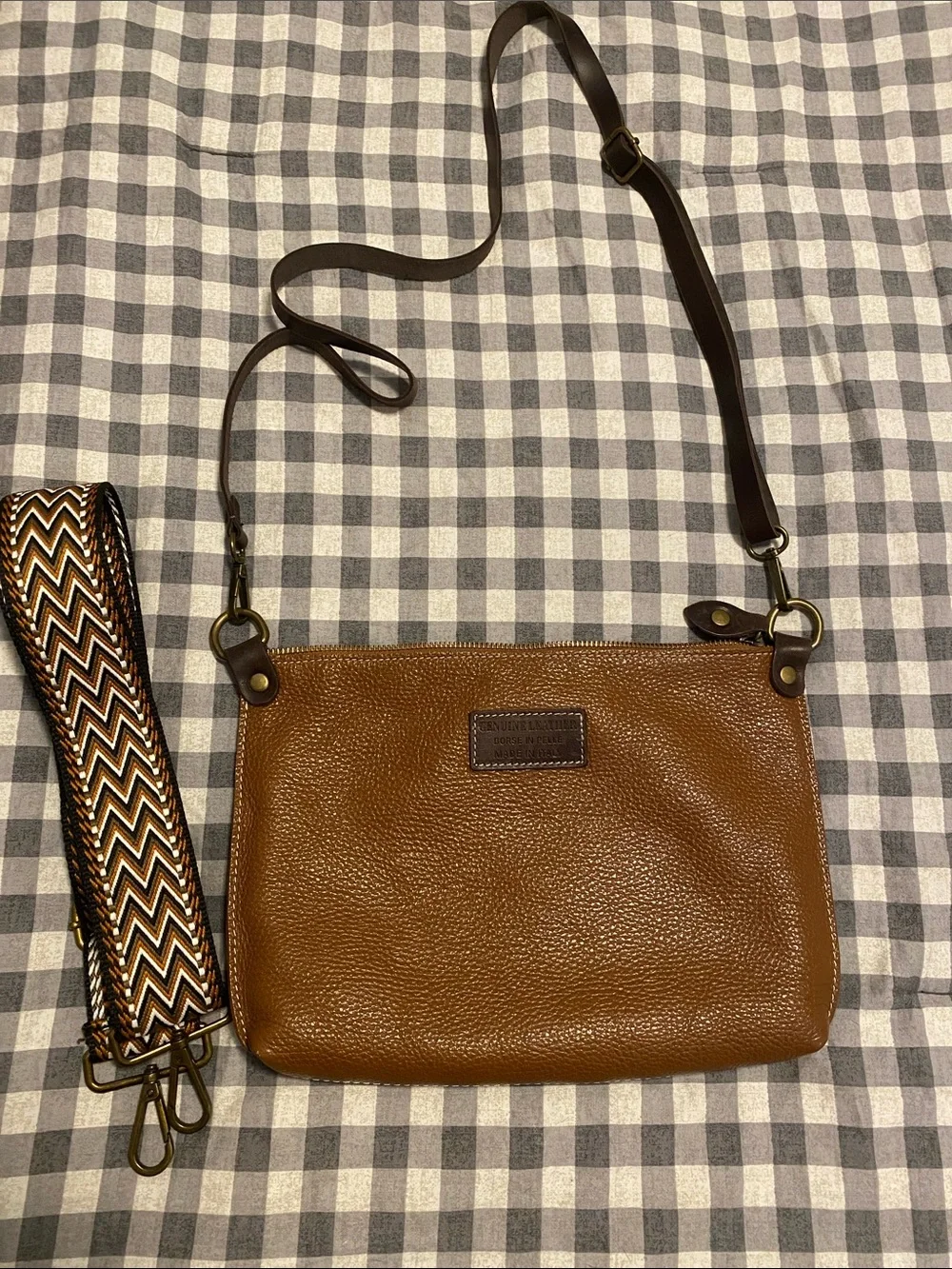 Borse in Pelle Genuine Leather Crossbody Purse